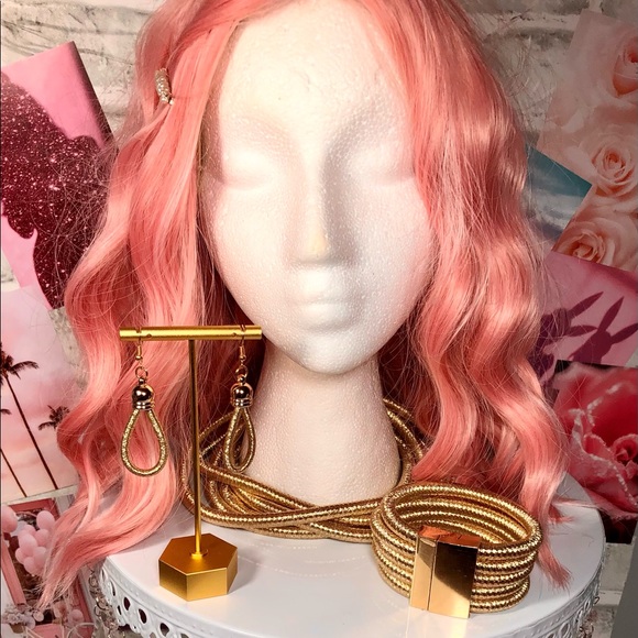 Boho Style Gold-Tone Necklace, Bracelet & Earrings Set - 4 Piece Set - Picture 3 of 14